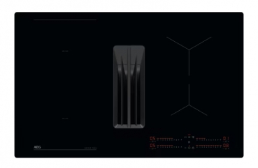 AEG XUB6845IB Autarkes Kochfeld mit integriertem Dunstabzug / Muldenlüfter / Abluft / Abluft oder Umluft / 80cm